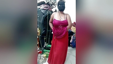 Indian solo video modelar is standing in front of the camera