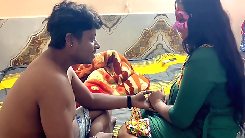 Indian girl with a big ass fucks her stepbrother's cock