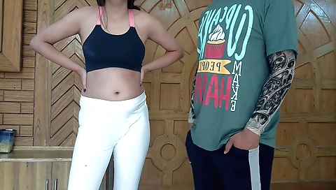 Indian teen 18+ gets fucked and licked in a yoga class
