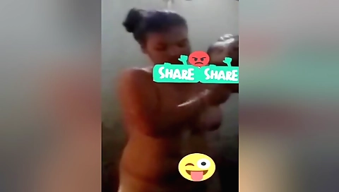 Indian shower girl naked and dressed in white dress