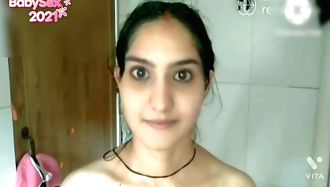 Indian girl in pink bikini with natural boobs having sex