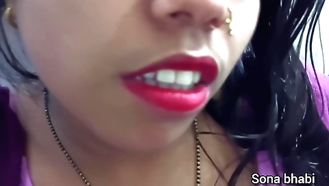 Indian brunette gets fucked in the mouth and pussy