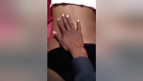 Indian brunette girl gives a nice blowjob and a blowjob to the man