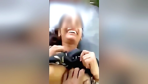 Indian brunette with small tits and a sexy ass in pov video