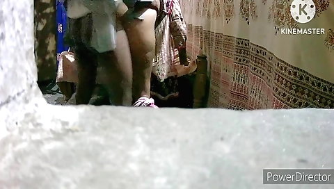Indian brunette fucks her pussy with a dildo and a dick