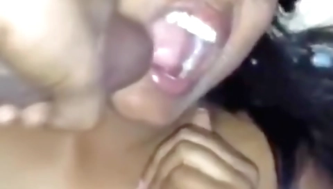Indian amateur babe with a nice face gets fucked in a blowjob