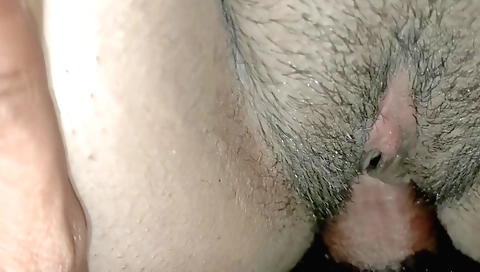 Indian girl with hairy pussy getting a surprise visit