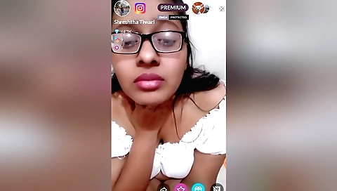Busty brunette shows her hairy pussy in solo video