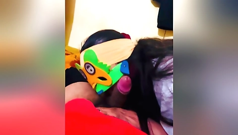 Indian big titted brunette is playing with her pussy