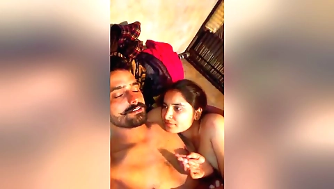 Indian couple is making their own love scene in web camera