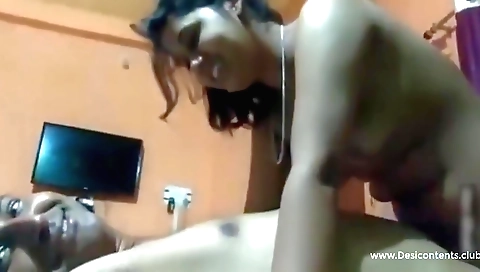 Indian chick with small tits riding on her ex-boyfriend