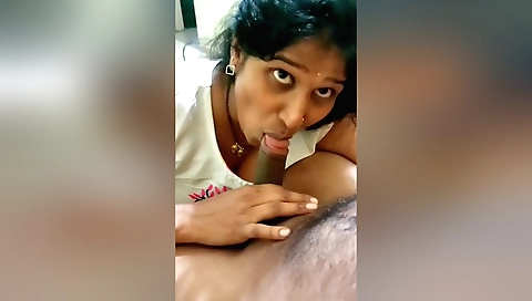 Indian wife gets her nice mouth fucked in an amateur clip