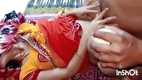 Indian brunette gets fucked in her butt by her husband