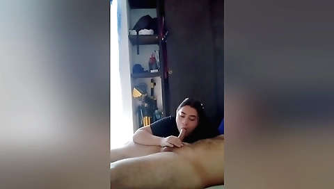 Webcam porn video with horny brunette girl sex video
