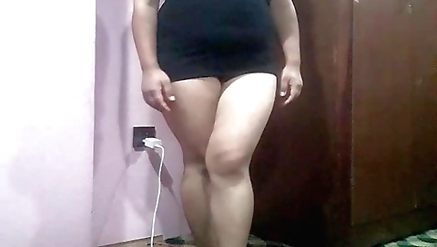 Hot amateur solo girl is masturbating by her naked body