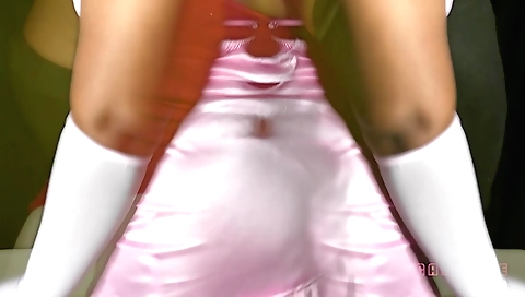 Solo dancing video with a white dress and a black skirt