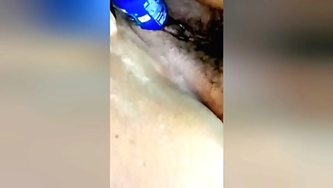 Indian woman is masturbating with her favorite dildo