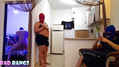 Stepsister watching her boyfriend's dick in hot porn video