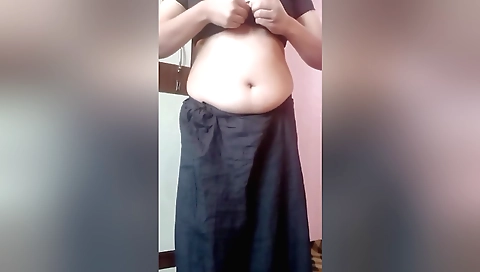 Busty stepmom squirts and shows her natural big tits