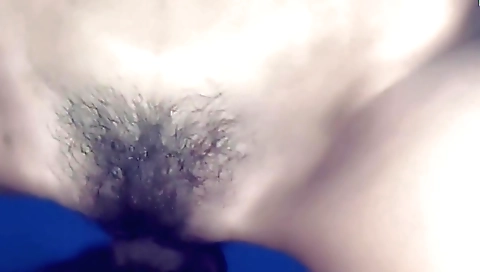 Amateur hairy indian girl is in her sexy white bikini