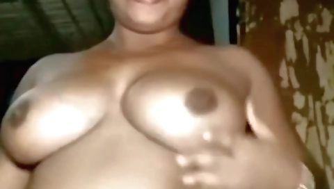 Chubby Indian girl shows off her hairy pussy and big tits