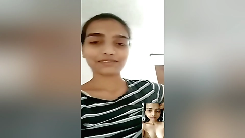 Indian girl wearing a bikini shows off her boobs and pussy