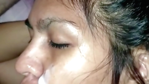 Big ass brunette deepthroat cum in homemade interracial pov