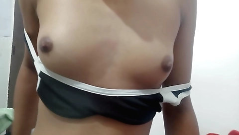 Indian solo porn video with a hot female taking off her pants