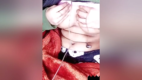 Indian solo video with a nice hot girl on the couch
