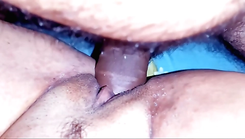 Indian wife fucks a man in a bedroom in hot amateur vid