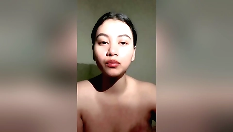 Solo girl masturbating in amateur black dress video