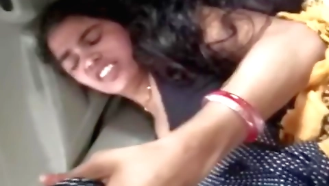 Hot brunette 18+ riding black car in various positions