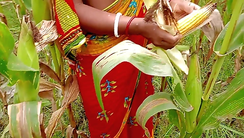 Big ass Indian auntie enjoys outdoor fun with young boyfriend