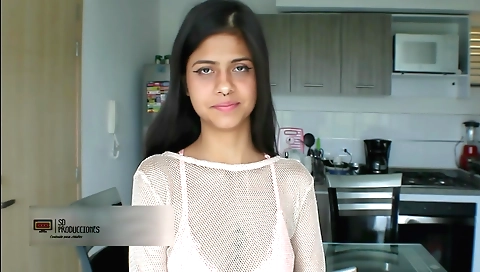 Indian brunette gets fucked by her neighbor in deepthroat