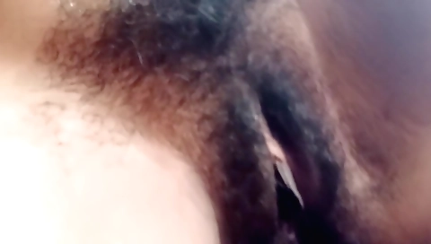 Sexy hairy indian girl in a tight black lingerie home made sex solo 23