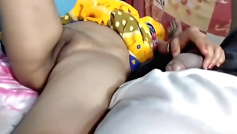 Indian brunette is getting dildo fucked by her step sis