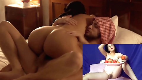 Arab blonde with a large ass is getting her pussy fired off