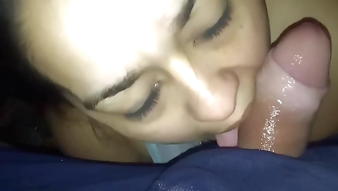 Brunette with a beautiful face is getting a facial