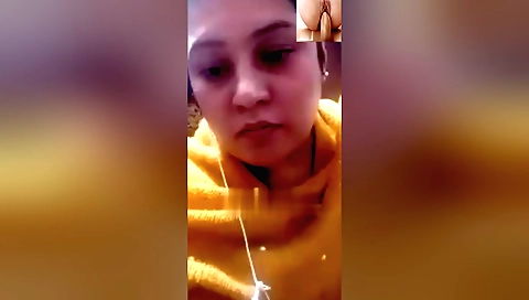 Brunette girl has a fantastic solo video of her tits
