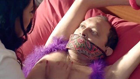 Big boobed doctor seduces a teen and rides a dildo