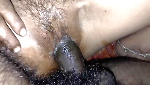 Horny Indian girlfriend masturbates in bed by a man