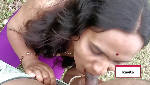 Indian brunette amateur fucks in the jungle outdoor